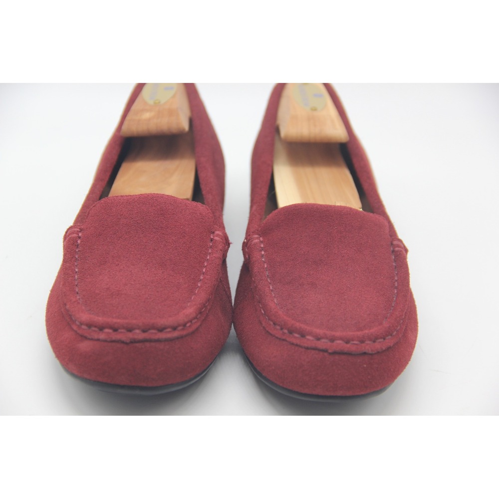 VIONIC Debbie Red Suede Leather Driving Loafer Women Size 6 Slip On Classic - Picture 3 of 13